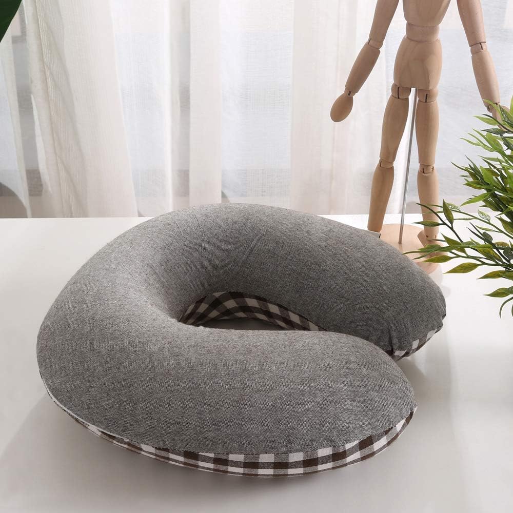 Edomi Buckwheat Neck Pillow for Sleeping U Shaped Pillow Cooling Travel Cervical Sleeping Pillow Head Neck Contour Support for Side Sleeper…