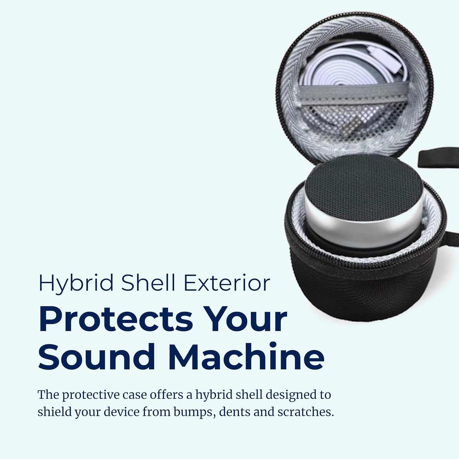 Adaptive Sound Technologies Carrying Case for LectroFan Micro & Micro2 - Case for Sound Machine - Hybrid Shell Type Exterior with Pocket…