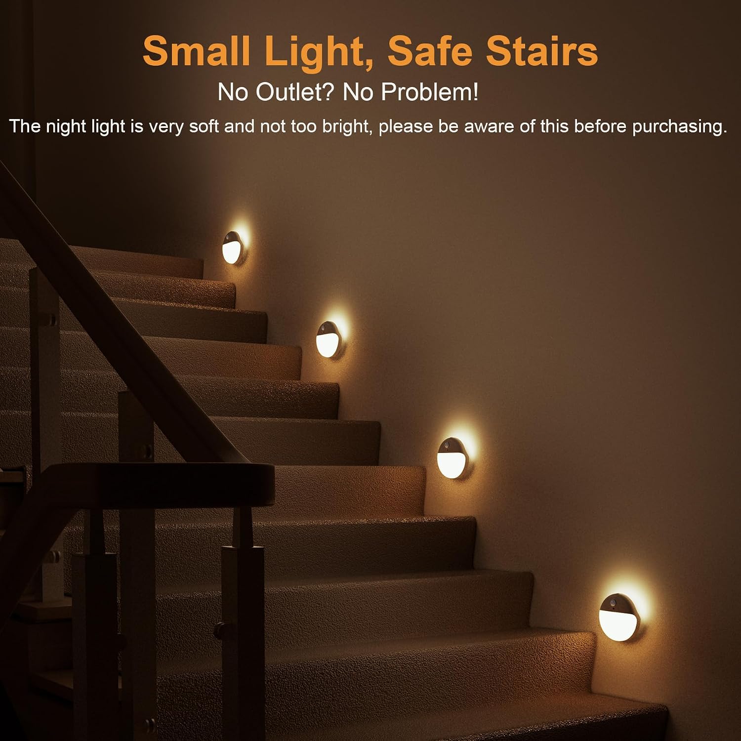 YUNLEX 2 Pack Toliet Lights, 2.6" Small Motion Sensor Battery Night Light, Dimmable LED Nightlight, 3 Light Modes, Stick on Lights for…