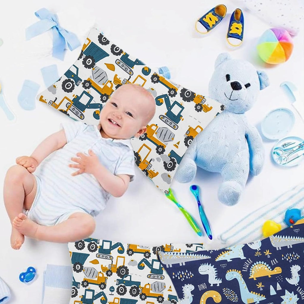 Kid Toddler Pillowcase,2 Packs 100% Cotton Pillow Cover for Kids Bedding,14x20 Pillowslip Case Fits Pillows Sized 13x18 or 14x19, Envelope…