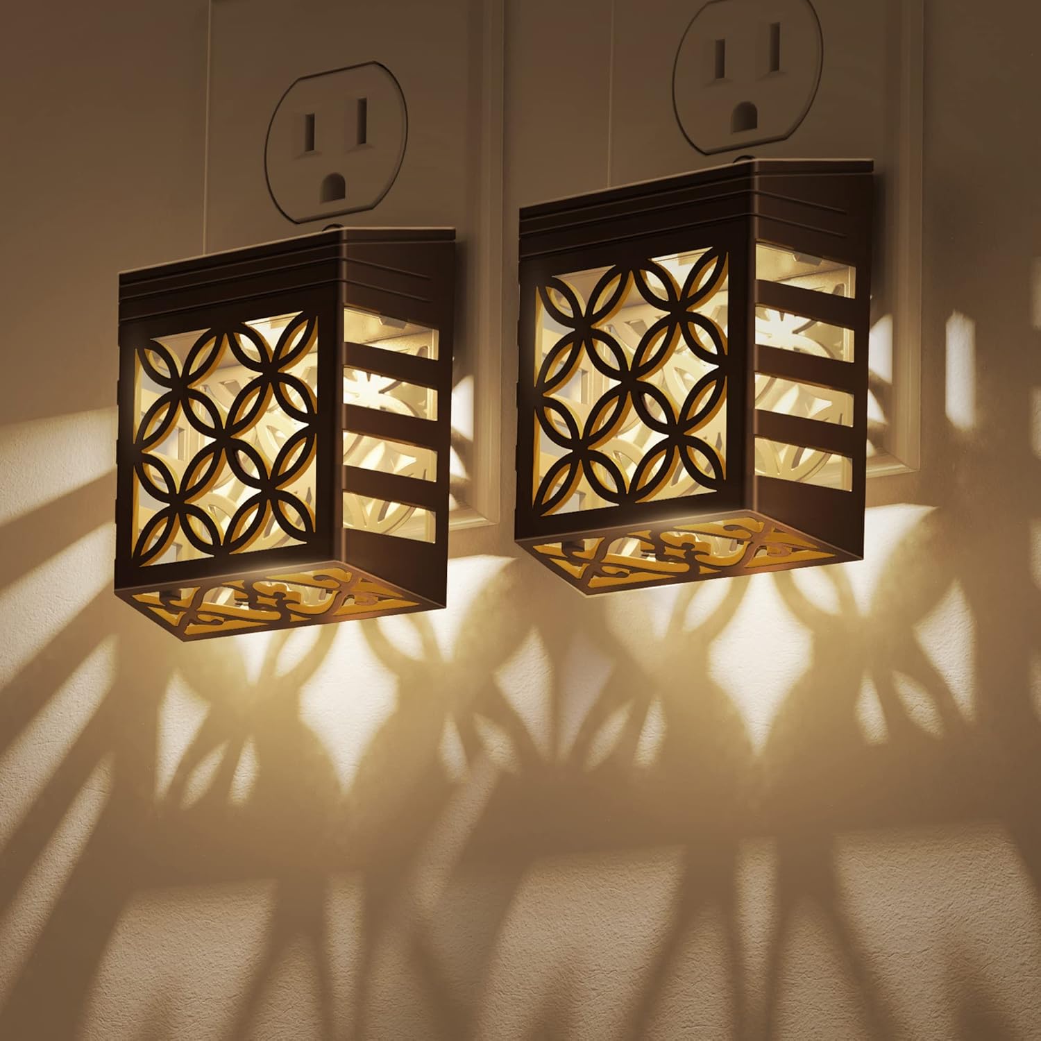 DORESshop Plug in Night Light [2 Pack], Night Lights Plug Into Wall, Dusk to Dawn Sensor Night Lights, Adjustable Brightness, Decorative…