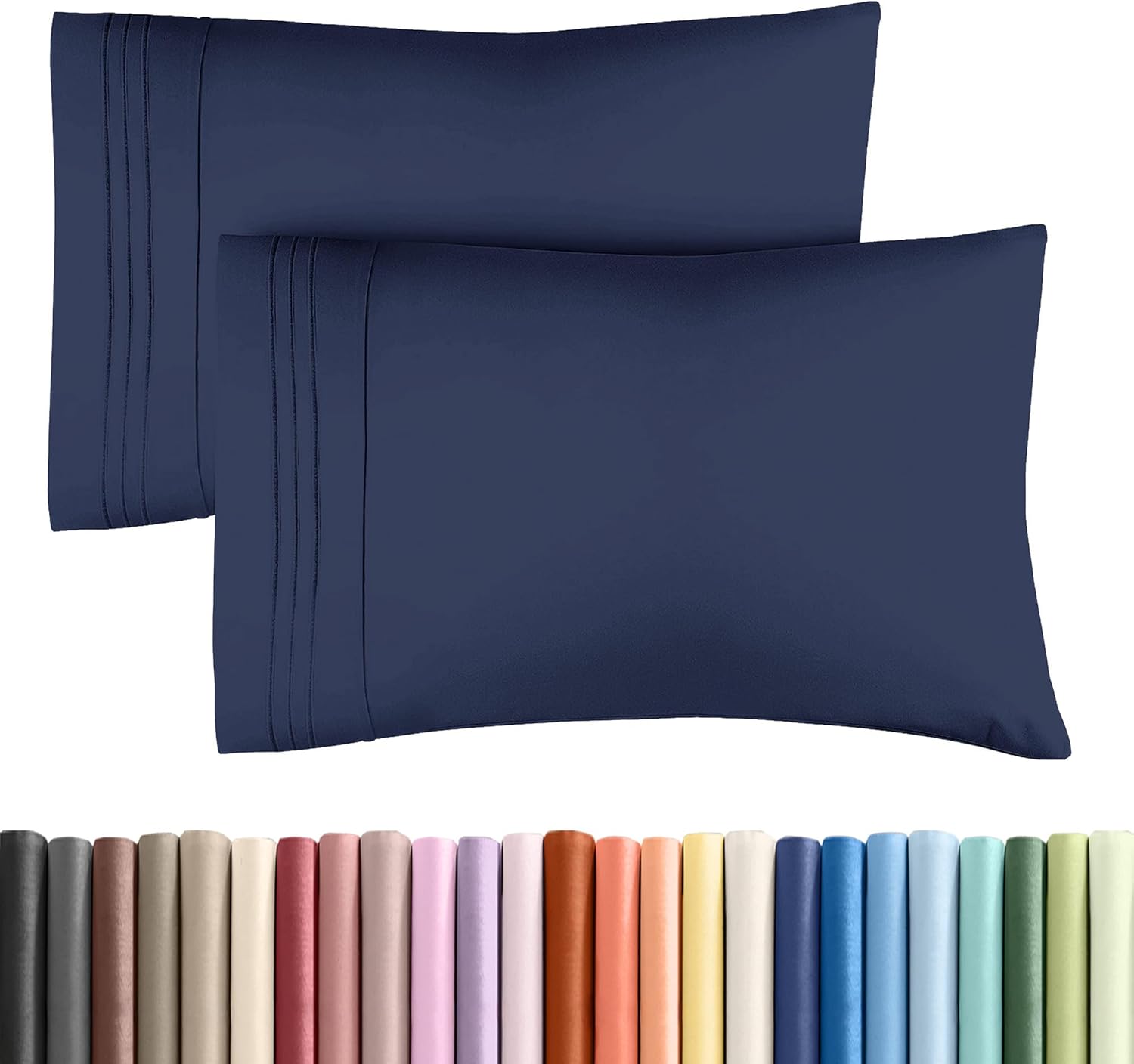King Pillow Cases Set of 2 - Ultra Soft Hotel Quality Pillowcase Covers - Comfy, Cozy & Wrinkle Free - Shrinkage, Stain & Fade Resistant…