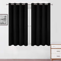 Lemomo Black Blackout Curtains 52 x 63 Inch Length/Set of 2 Curtain Panels/Thermal Insulated Room Darkening Curtains for Bedroom and Living…
