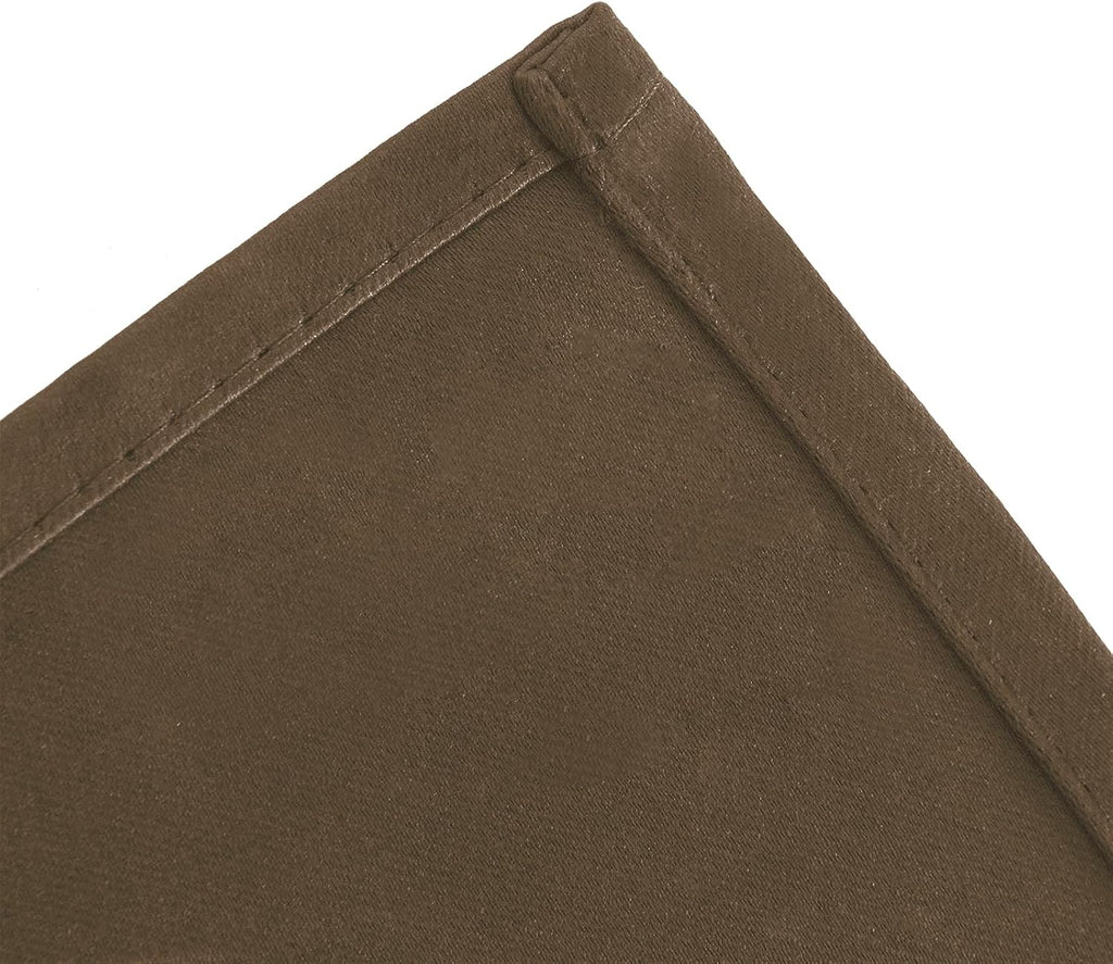 Lemomo Brown Thermal Blackout Curtains/42 x 84 Inch/Set of 2 Panels Room Darkening Curtains for Bedroom 84 Inch silver