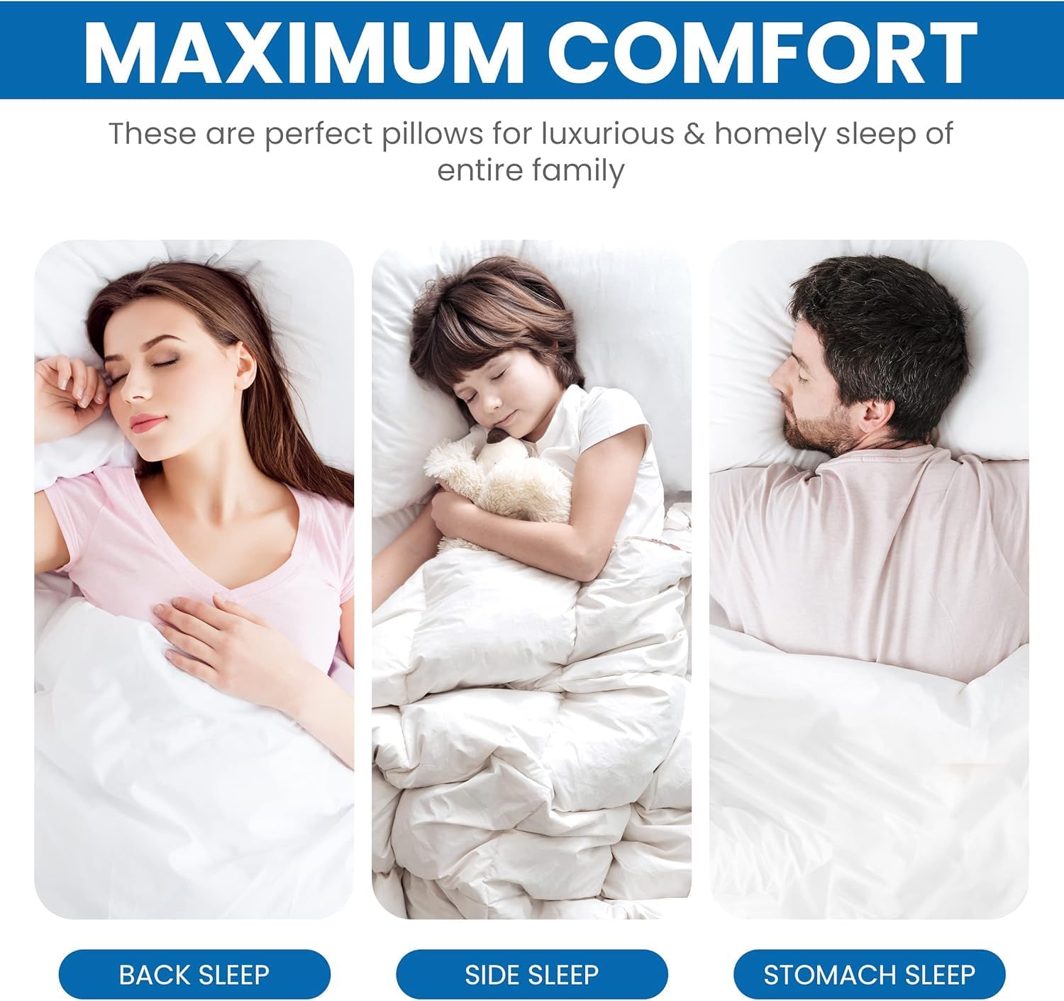 Utopiabedding Utopia Bedding Bed Pillows for Sleeping (White), Queen Size Set of 4, Hotel Pillow, Cooling Pillows for Side, Back or Stomach…
