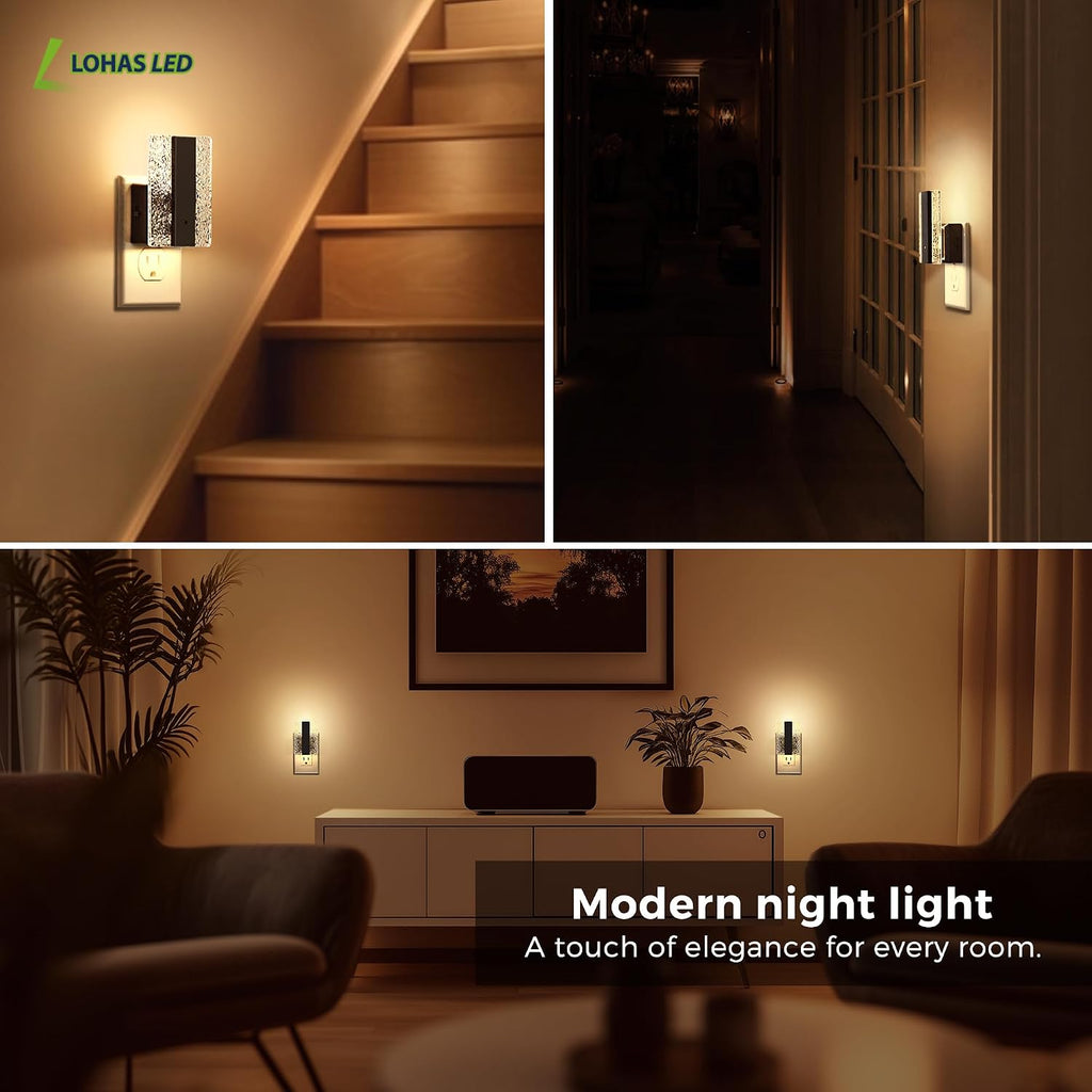 L LOHAS LED Night Light Plug into Wall, 0-100LM Dimmable Night Light with Dusk to Dawn Sensor, Decorative Plug in Night Lights for…
