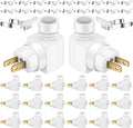 Reginary 16 Sets Night Light Bases, 360° Plug in Rotating Night Light Modules with On/Off Switch and Metal Clips Plastic Swivel Wall Lamp…