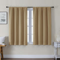 Gwine Blackout Curtains for Bedroom 45 Inch Length, Thermal Insulated Room Darkening Short Curtains, Rod Pocket Drapes for Bathroom…