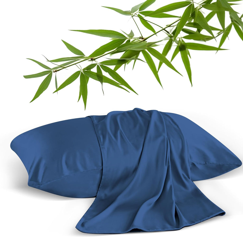 ShunjieHome 4 Pack Bamboo Viscose Pillow Protectors Toddler Size, 400 Thread Count Cooling Zippered Pillowcases for Hot Sleepers & Night Sw…
