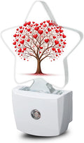 Snowmolle Tree of Love Night Light, Red Love Heart Plug-in Star Night Lights with Dusk-to-Dawn Sensor for Bedroom, Bathroom, Living Room Sleep…