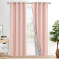Xwzo 100% Blackout Curtains 2 Panels with Tiebacks- Heat and Full Light Blocking Window Treatment with Black Liner for Girl's Room/Nursery,…