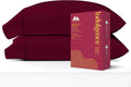 Mayfair Linen 100% Egyptian Cotton Pillow Cases Queen Size Set of 2 - Luxury 1200 Series Standard/Queen Pillow Cases (Burgundy), Silky…