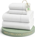 LaneLinen LANE LINEN reusable 100% Organic Cotton Queen Sheet Set, Soft & Comfy Fully Elasticized 15" Deep Pocket Bed Sheets, Low Pill…