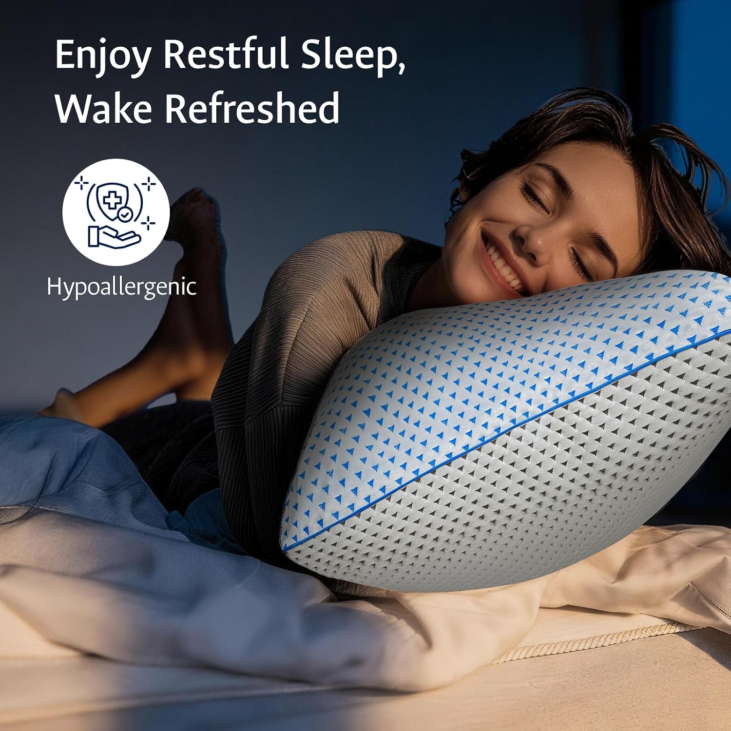 Fulocean Cooling Pillows King Size Set of 2 for Sleeping, Adjustable Shredded Gel Memory Foam Cool Pillows 2 Pack for Side, Back, Hot Sleep…