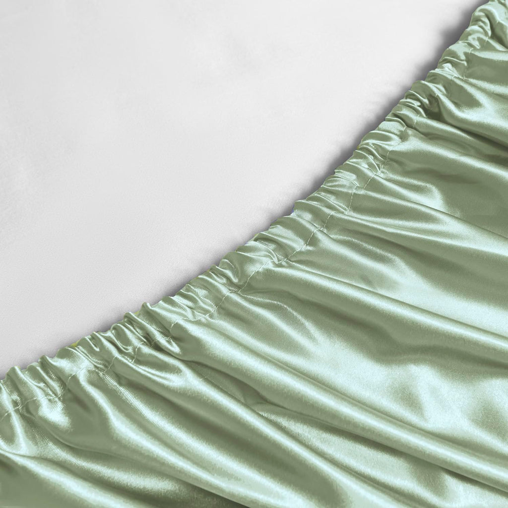 Golal Satin Sheets Twin XL Size - 3 Pieces Luxury Silky Soft Bed Sheets, Wrinkle-Free Sage Green Satin Silk Sheet Set with 1 Deep Pocket Fi…