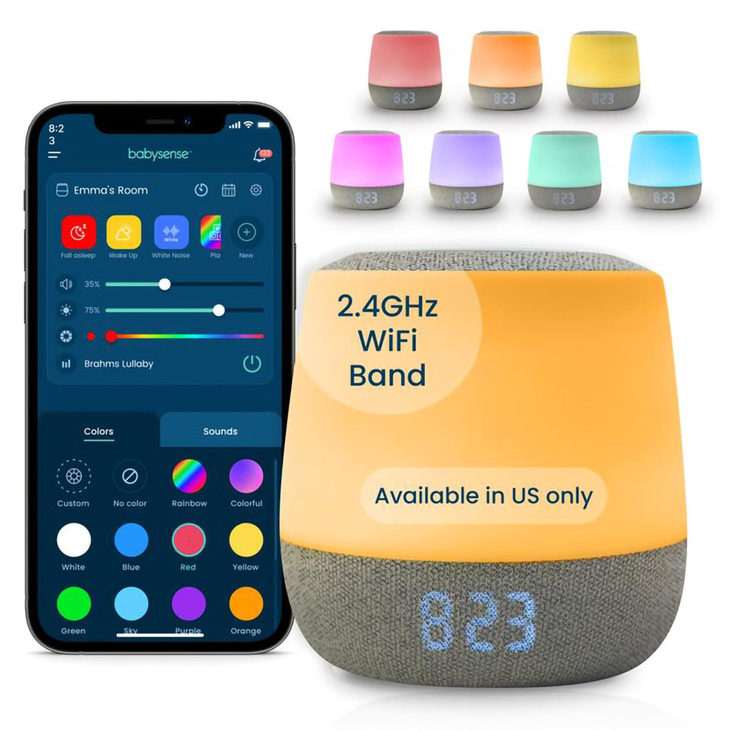 Babysense Baby Sound Machine with Night Light | 2nd Gen | 28 Soothing Sounds | Toddler Sleep Trainer | App-Controlled White Noise Machine…