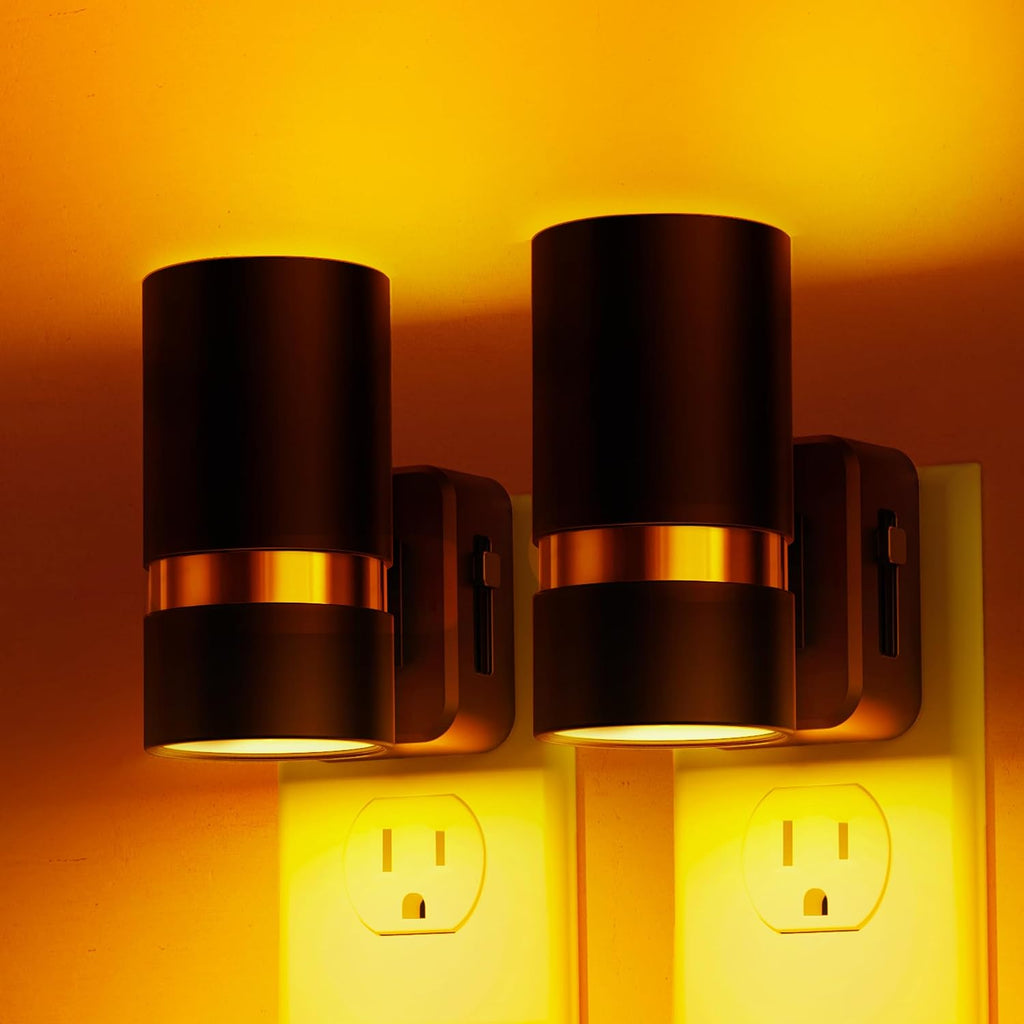 L LOHAS LED Night Lights Plug into Wall, Dusk to Dawn Sensor, Amber Night Light Plug in for Kids, 0-100LM, Ideal for Bedroom, Hallway…