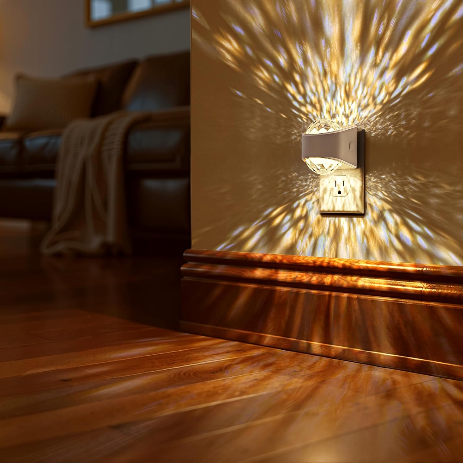 Briignite Night Light Plug into Wall, Color Changing Night Light for Kids, 3CCT Diamond Design Projector Nightlight, Dusk to Dawn Sensor…