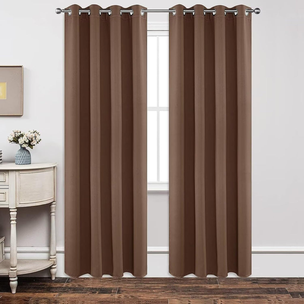 Joydeco Blackout Curtains 120 inches Long 2 Panels Set, Thermal Insulated Long Curtains & Drapes 2 Burg, Room Darkening Grommet Drapes for…