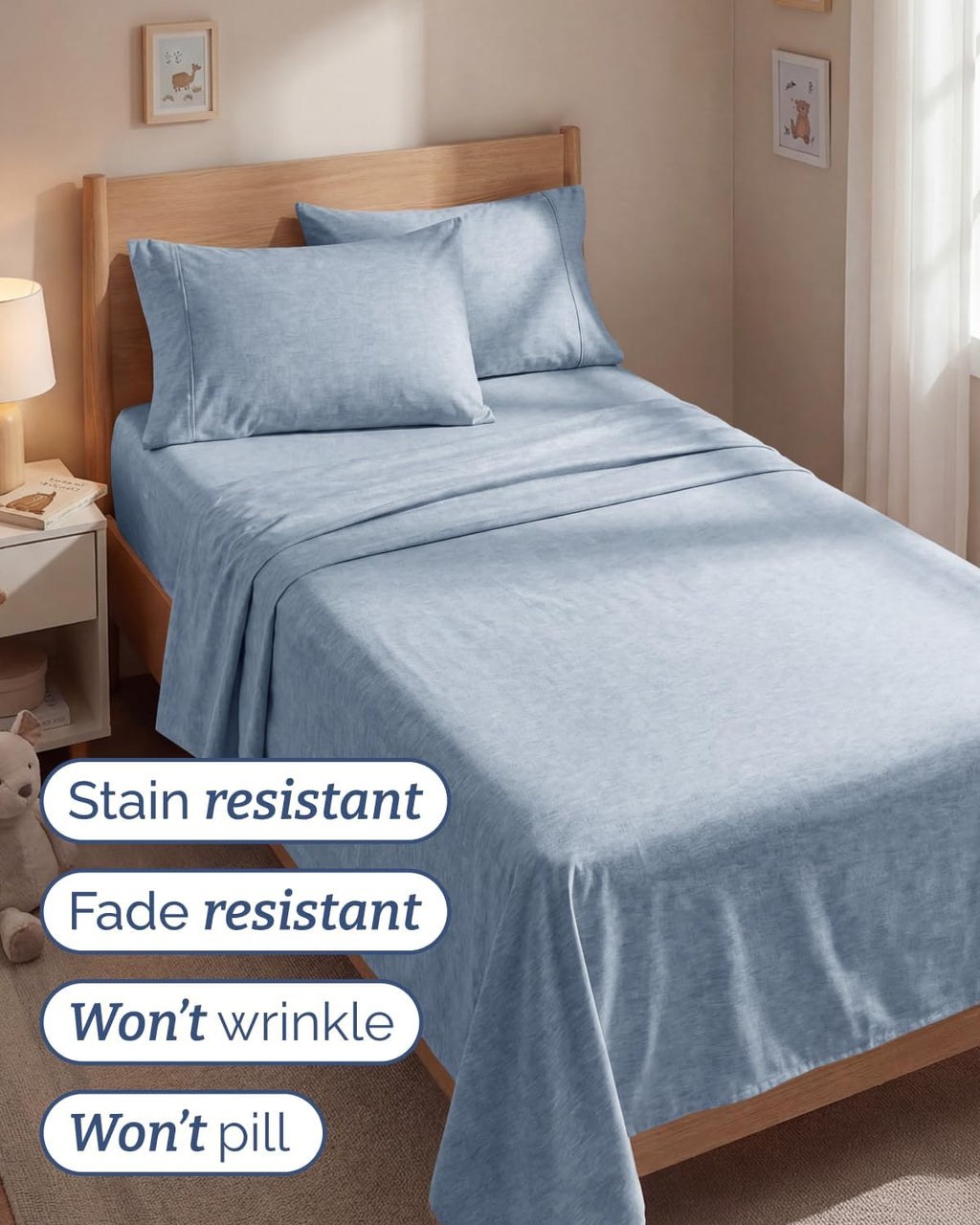 Twin 4 Piece Sheet Set - Comfy, Breathable & Cooling - Soft Hotel Luxury Bedding for Women, Men, Kids, Teens and Children - 1 Flat & 1…