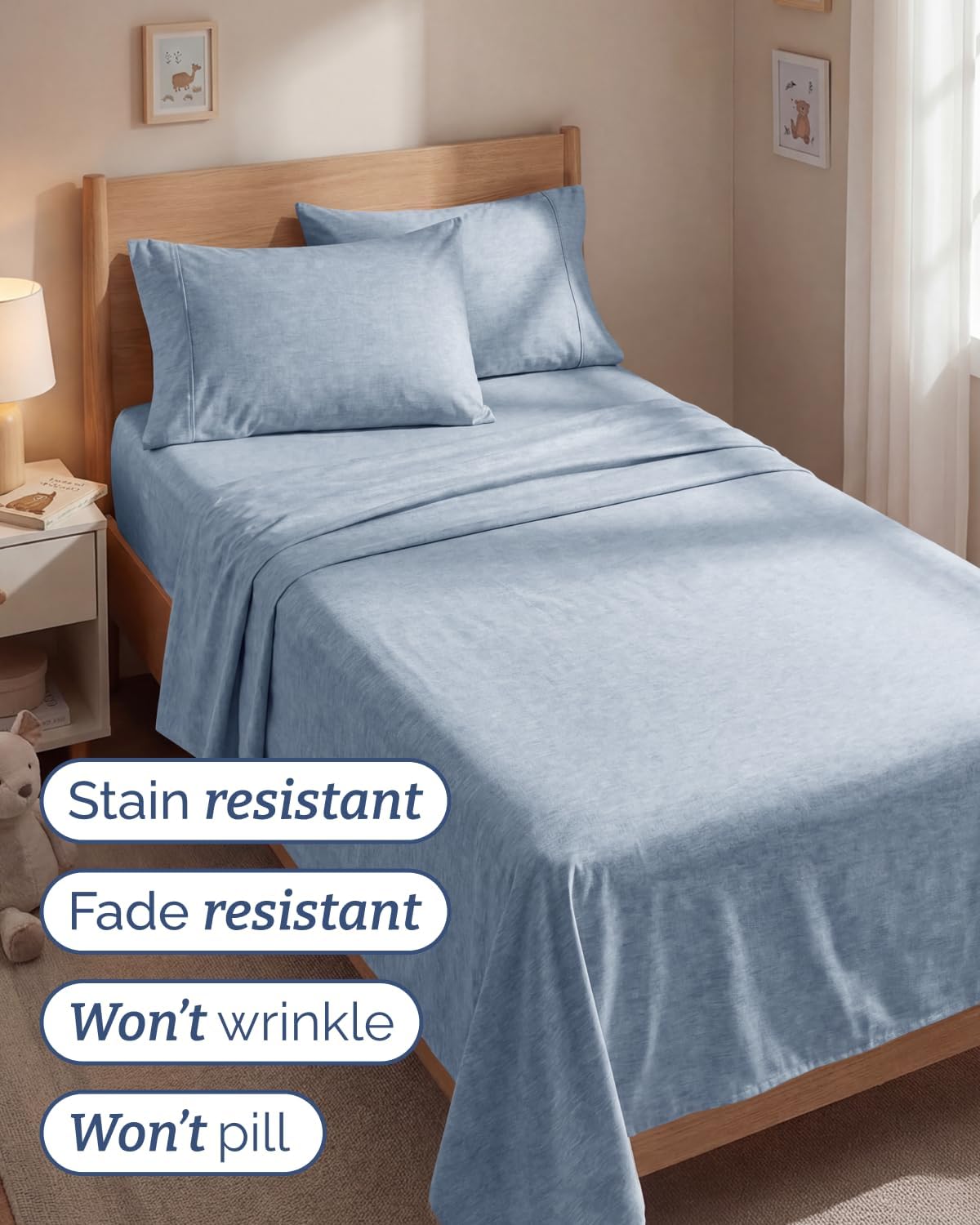 Twin 4 Piece Sheet Set - Comfy, Breathable & Cooling - Soft Hotel Luxury Bedding for Women, Men, Kids, Teens and Children - 1 Flat & 1…