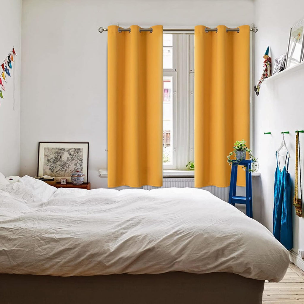 BGment Room Darkening Curtains 63 Inches Long - Grommet Thermal Insulated Drapes Window Treatment Curtains for Bedroom, 2 Panels, 42 x 63 I…