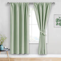 Jiuzhen Blackout Curtains for Bedroom– Thermal Insulated, Noise Reducing Room Darkening Rod Pocket Curtains for Living Room, Set of 2 Panels…