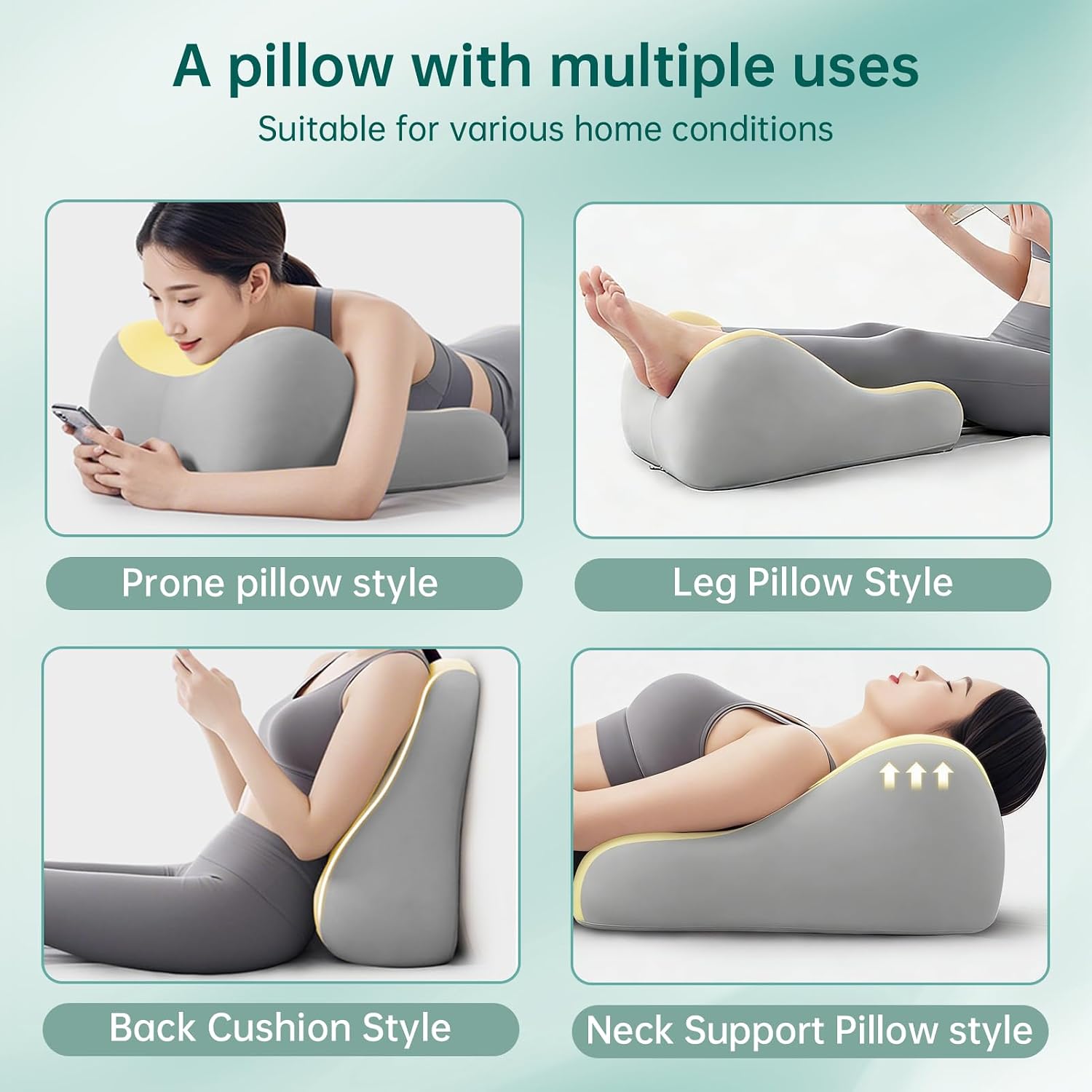 Memory Foam Wedge Pillow Intimacy Couples Pillow, Pregnant Ergonomic Contoured Position Pillow for Sleeping & Reading, Multi-Functional…