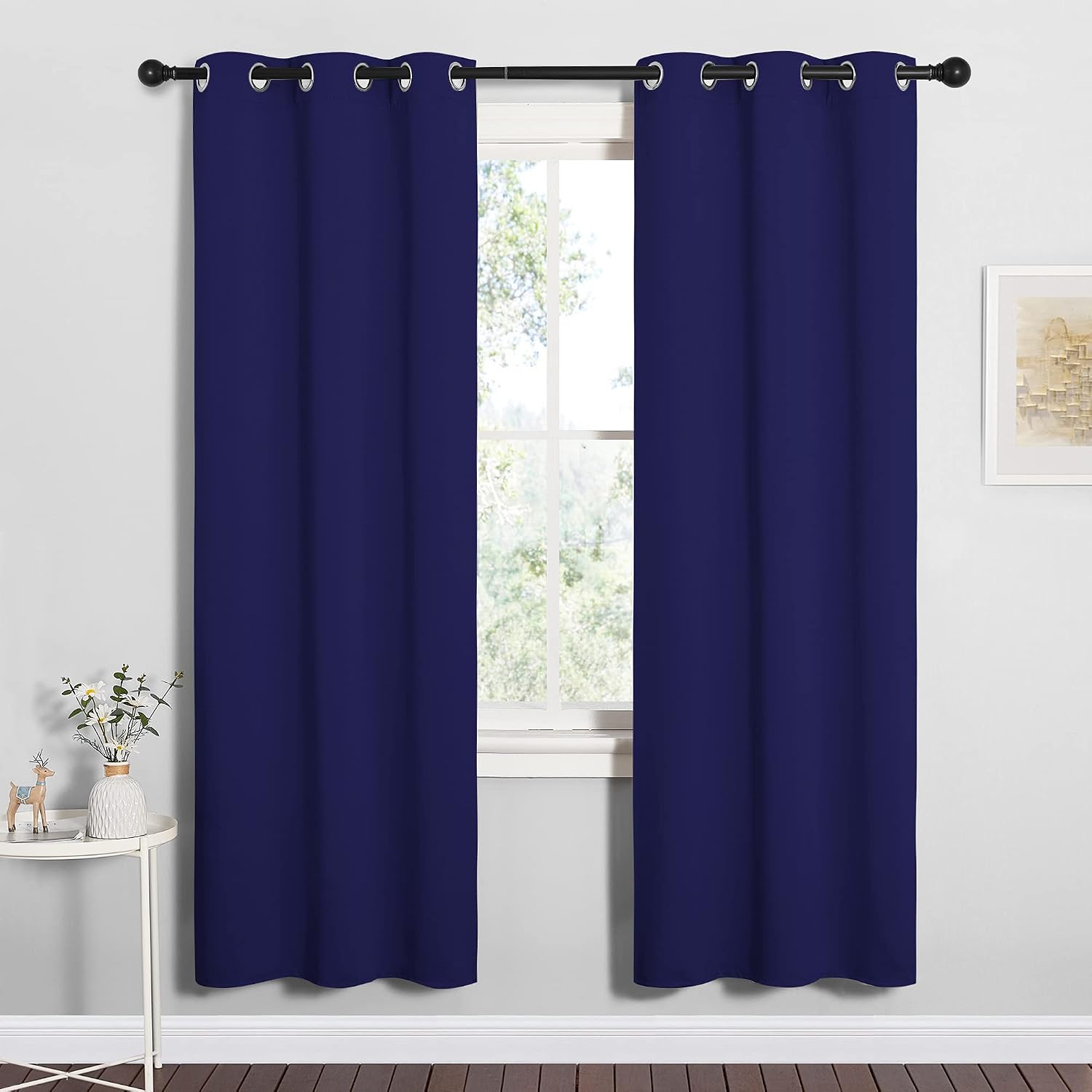 NICETOWN Blackout Draperies Curtains, All Season Thermal Insulated Solid Grommet Top Blackout Curtains/Drapes for Kid's Room (Royal Blue…