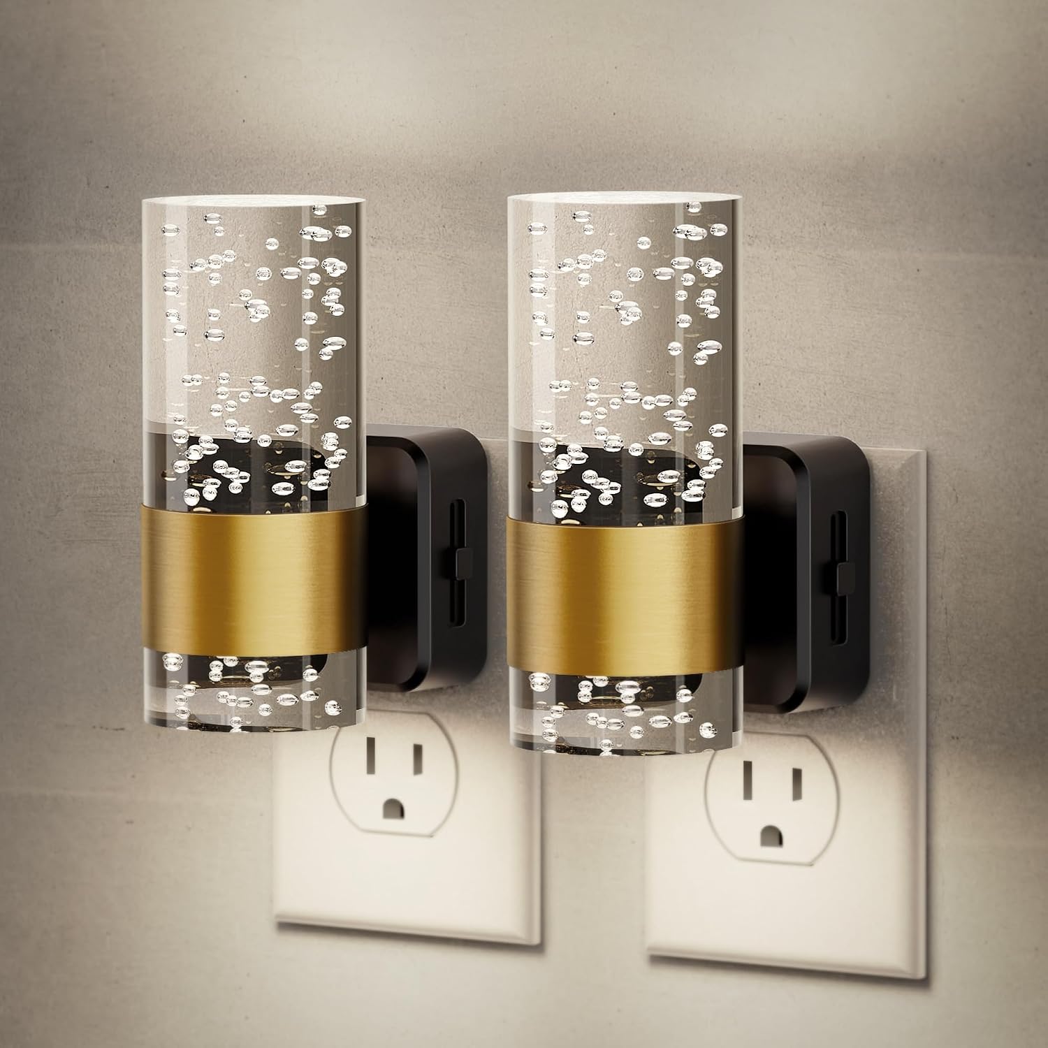 JandCase Night Light, Night Lights Plug into Wall, 2 Pack Dimmable LED Night Light with Adjustable Brightness, Automatic Night Lights…