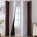 Estelartextiler Estelar Textiler Brown and Greyish White Ombre Blackout Curtains for Bedroom, Thermal Insulated Gradient Blackout Drapes, F…