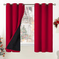 BGment Christmas 100% Blackout Curtains Thermal Insulated with Liner for Living Room Decoration - Grommet Double Layer Energy Saving Bedroo…