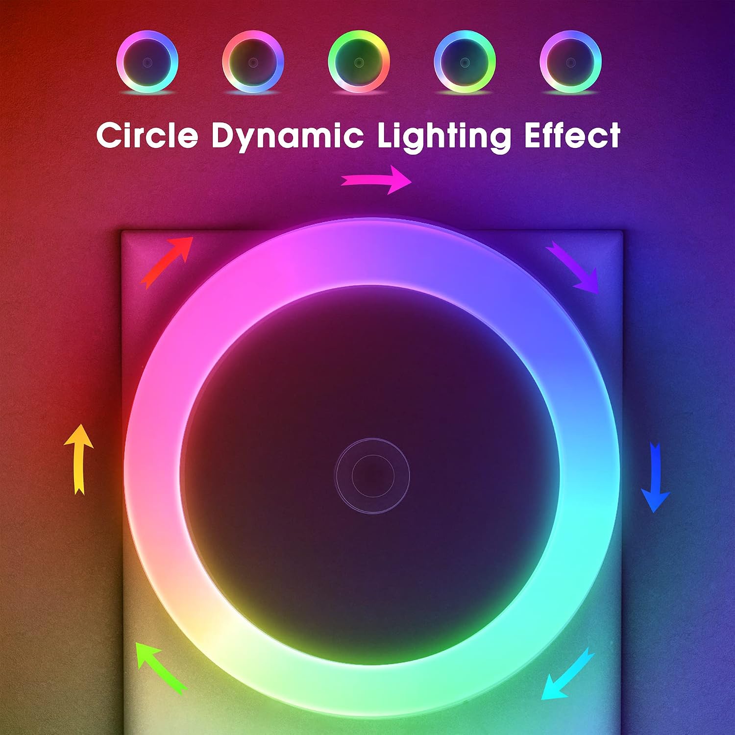 Briignite Night Light for Kids, Dynamic RGB Night Lights Color Changing, Nightlight with Light Sensors, Kids NightLights for Bedroom…