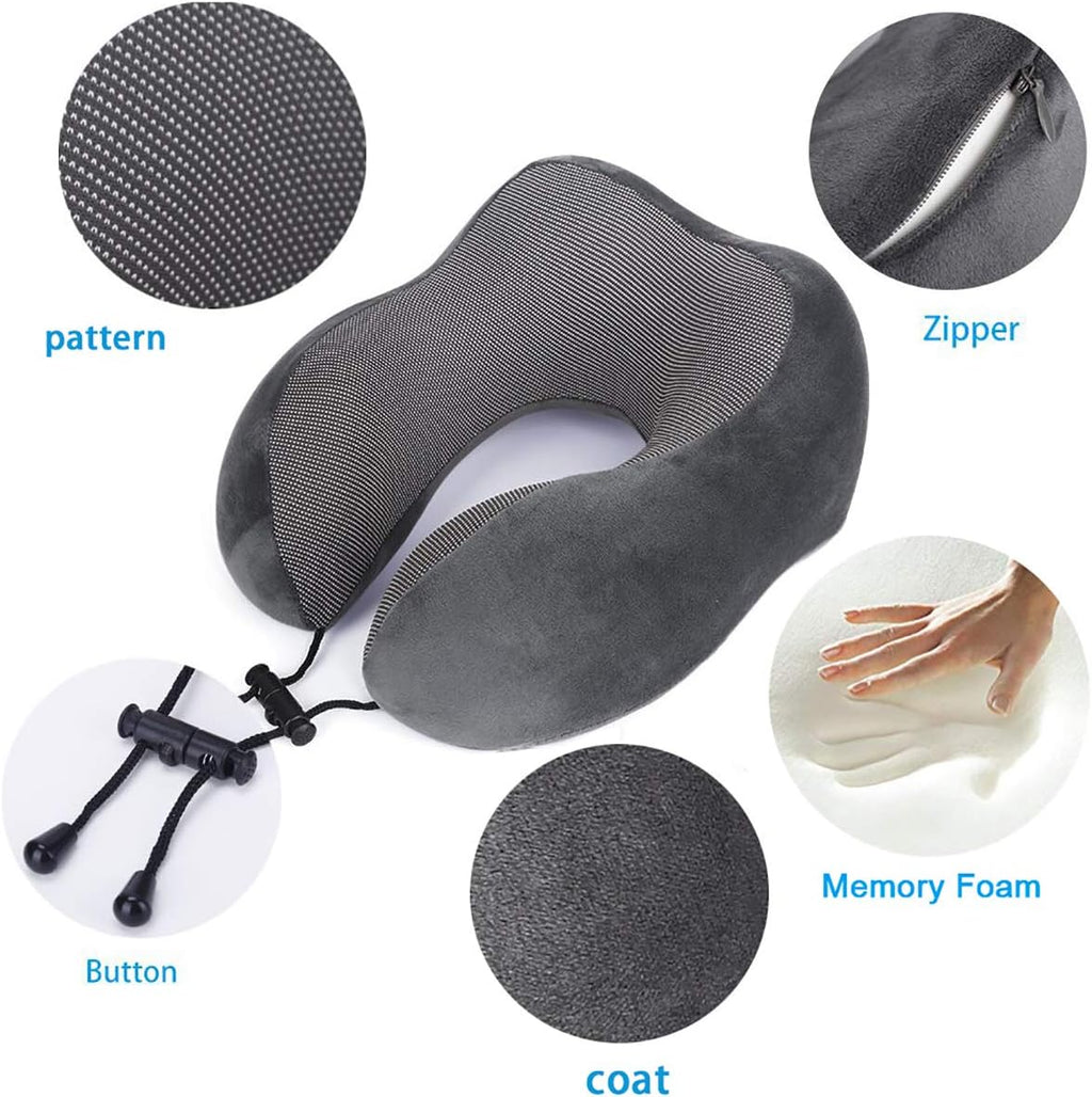 TALLGONeckPillowAlwaysHere TALLGO Travel Pillow, Memory Foam Neck Pillow Head Support Soft Pillow for Sleeping Rest, Airplane Car & Home Us…