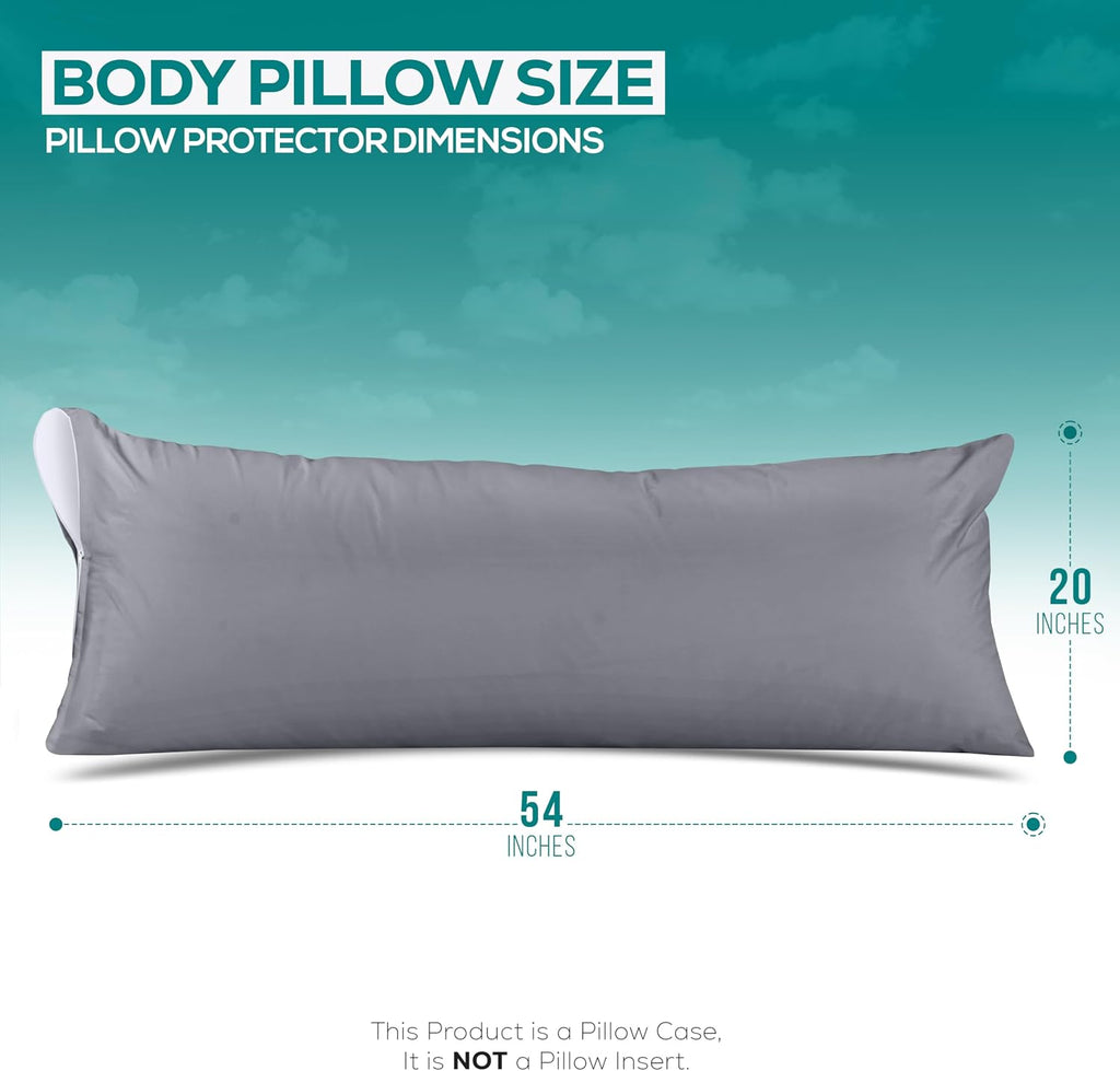 Utopiabedding Utopia Bedding 100% Waterproof Pillow Protectors with Zipper Body Size (Set of 2), Bed Bug and Dust Mite Proof Zippered Pillo…