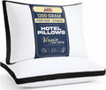 LuxDecorCollection LUX Décor Gusseted Style Soft Hotel Pillows Set of 2 – for Side, Stomach & Back Sleepers - Down Alternative Hotel Bed Pi…