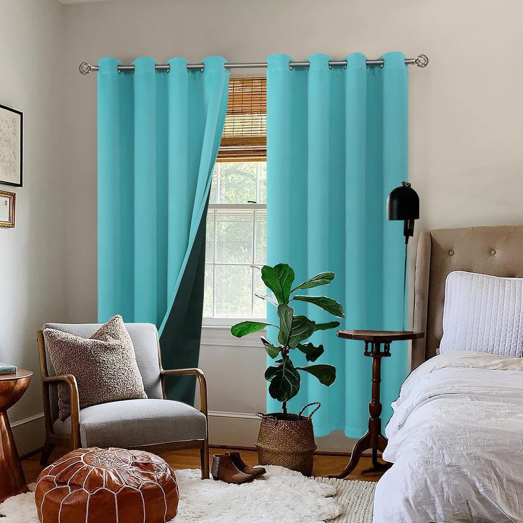 BGment 100% Blackout Curtains for Bedroom Window 84 Inch Length 2 Panels Set, Thermal Insulated Full Light Blocking Grommet Drapes for Livi…
