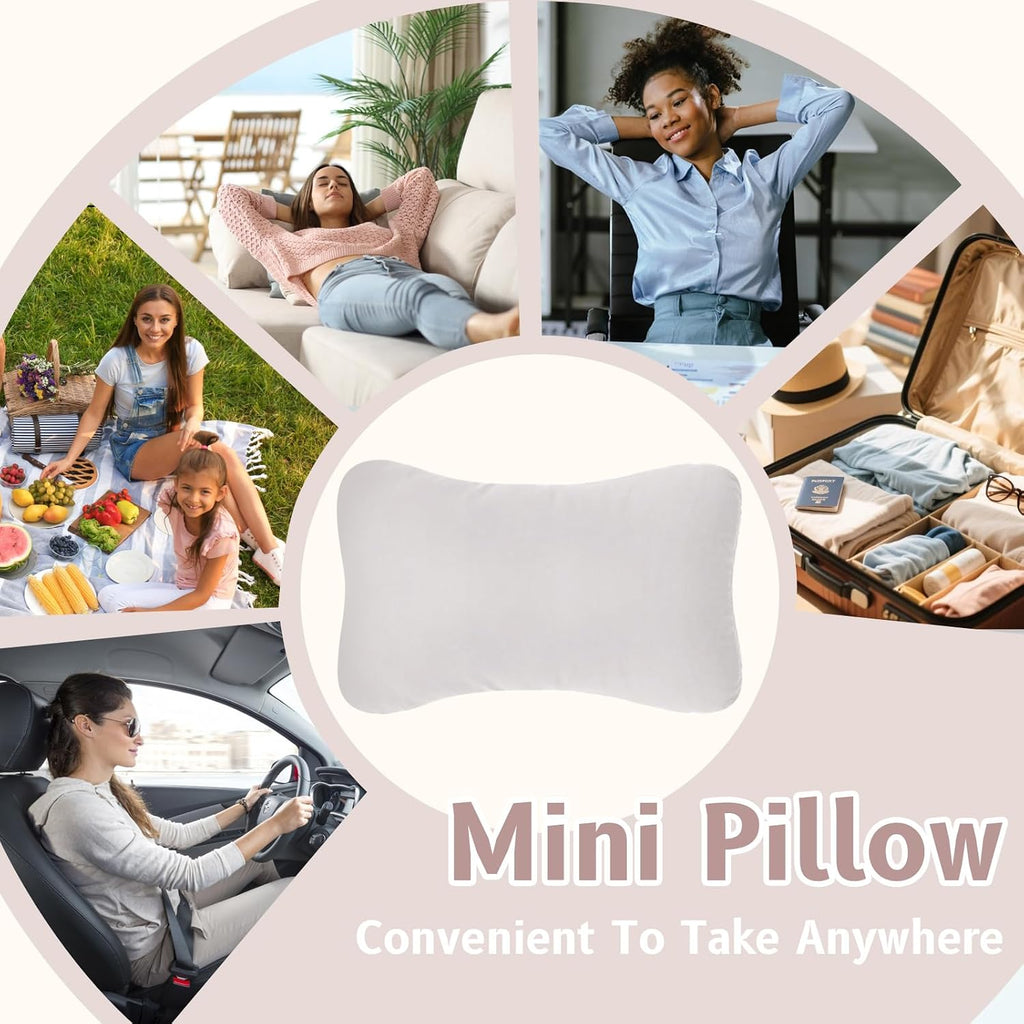 vocheer Small Pillows for Sleeping, 11"x7" Mini Pillow for Travel, Tiny Pillow for Neck, Lumbar, Knee, Wrist, Pets, Cotton Small Back Pillo…