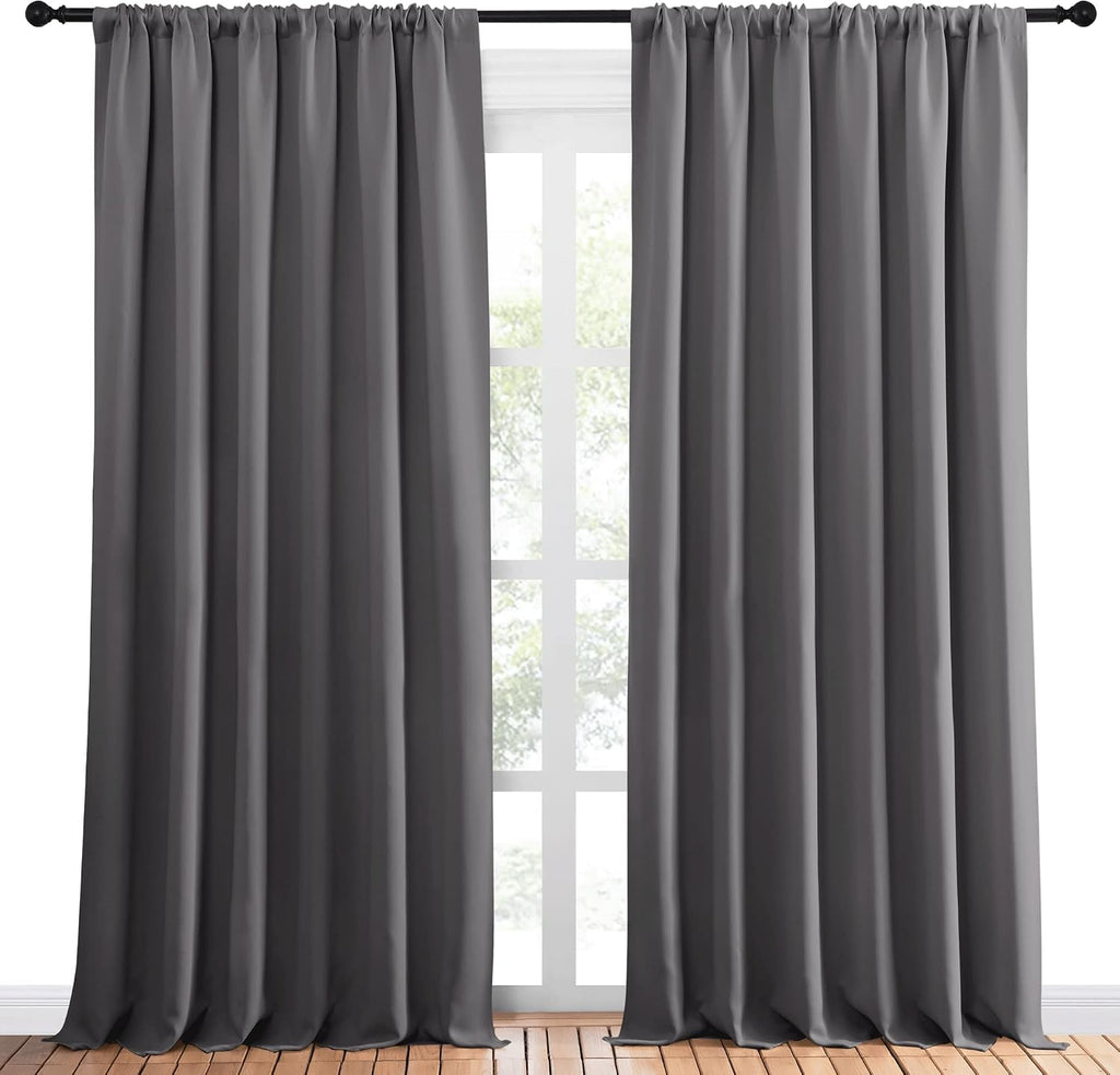 NICETOWN Blackout Curtain Panels for Window - Thermal Insulated Rod Pocket Blackout Drapes/Draperies for Dining Room (2 Panels, W70 x L95…