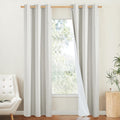 NICETOWN 100% Blackout Linen Texture Cold Blocking Curtains 84 inches Long, Ivory, 2 Pcs, Thermal Insulated Full Blackout 2-Layer Lined…