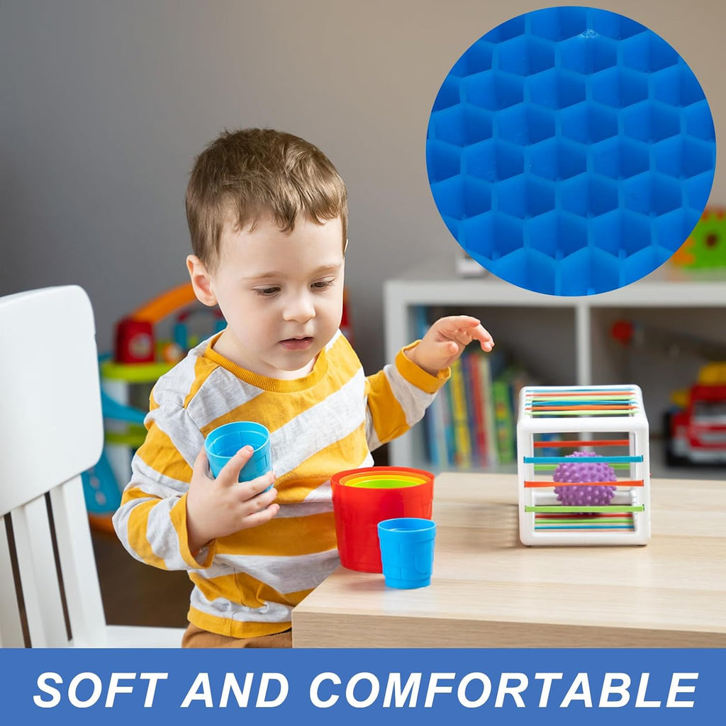 LYUANEC Gel Seat Cushion for Long Sitting - 10" x 7" x 1.4" (Mini) Gel Cushion for Kids, Pressure Relief Cushion for Chair