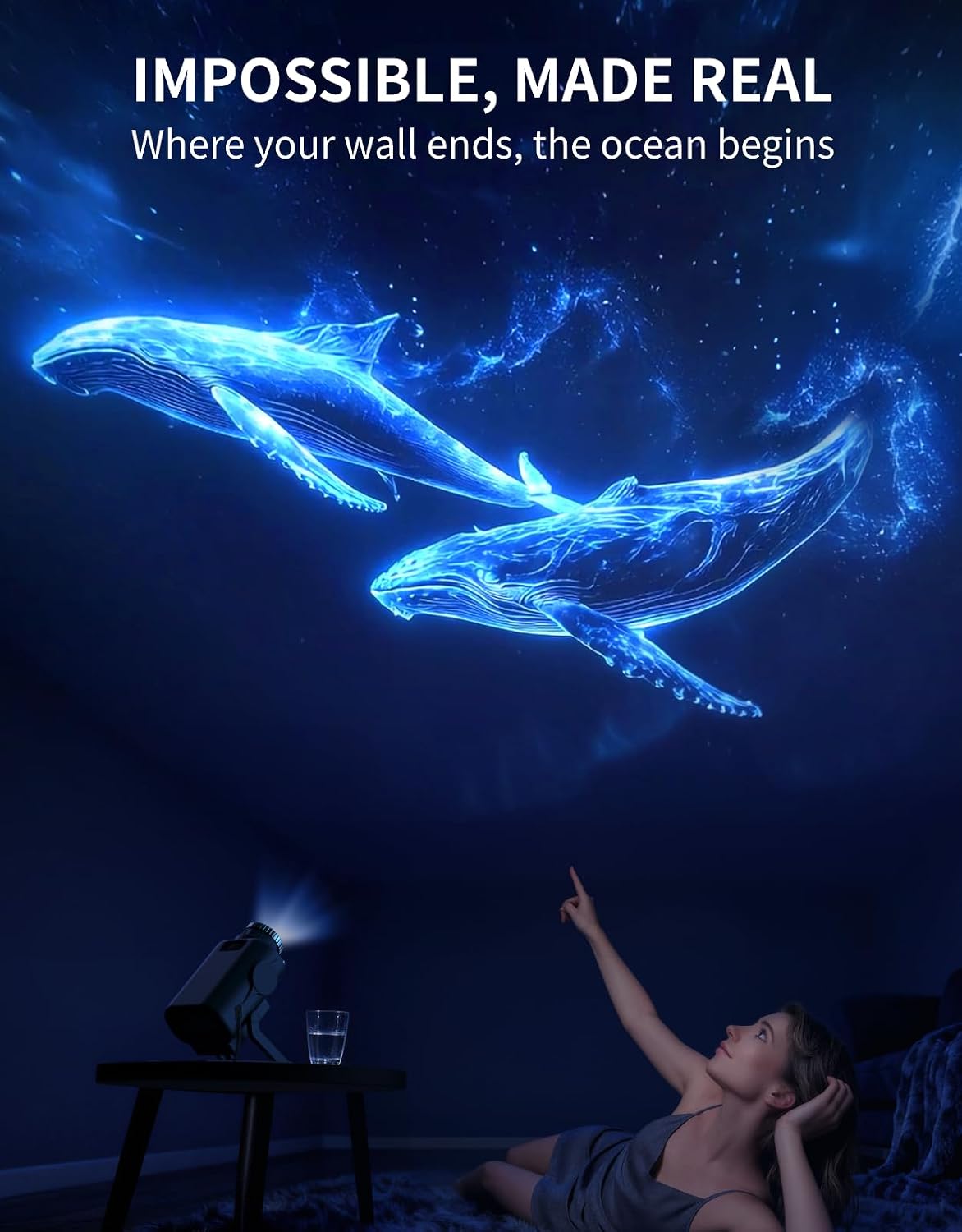 Rovmiment 60-in-1 Galaxy Projector, HD Home Planetarium Projector with Built-in Non-Fading Scenes, 3D Star Light Projector for Bedroom, Twi…