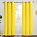 NICETOWN Bright Yellow Room Darkening Curtains for Kitchen, Set of 2, 42 inches Wide by 78 inches Long, Window Treatment Thermal…