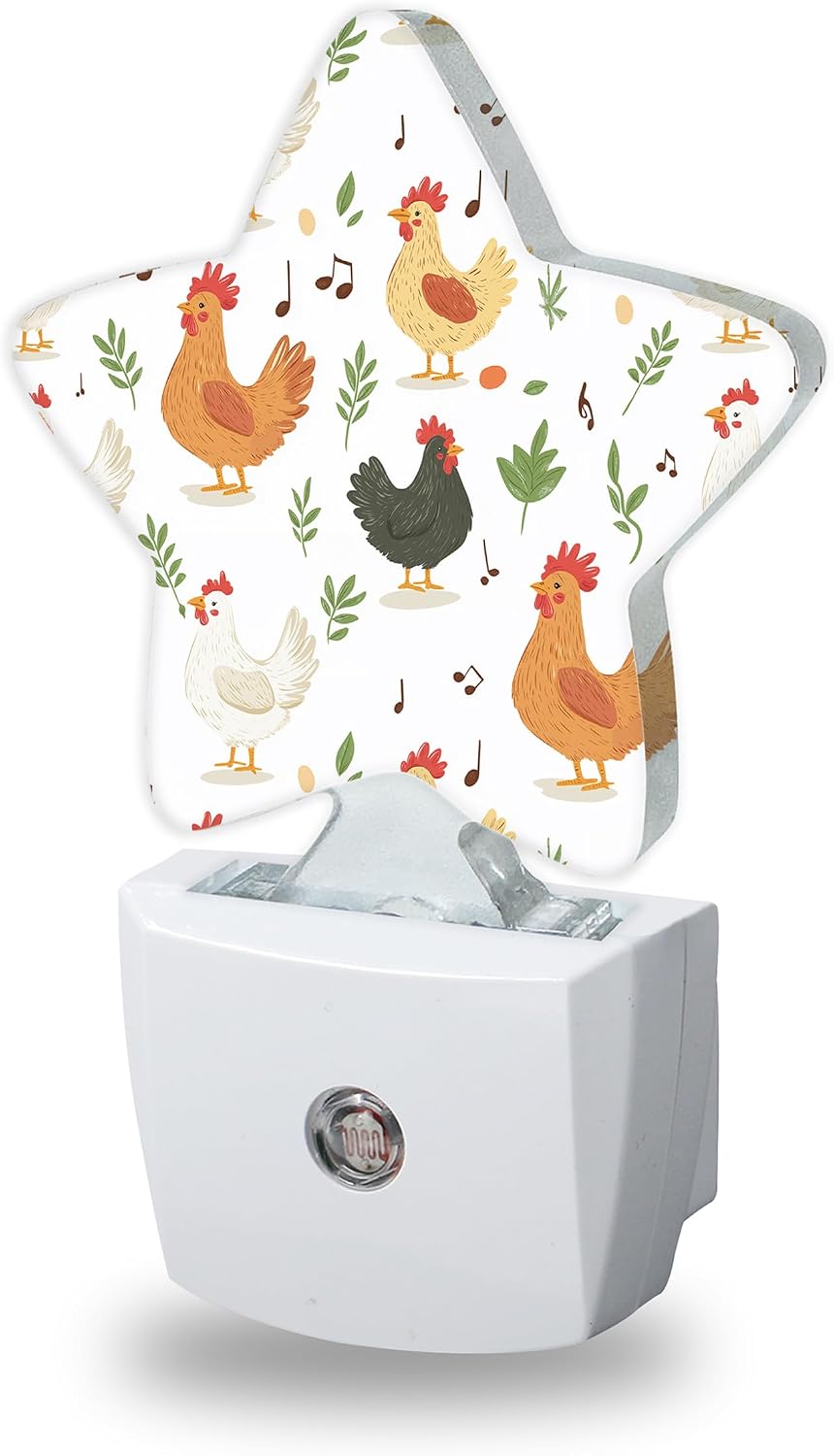 Cute Roosters Night Lights Plug Into Wall Decorative, Rustic Farmhouse Sleep Friendly Lamp, Energy Efficient Dusk-to-Dawn Sensor…