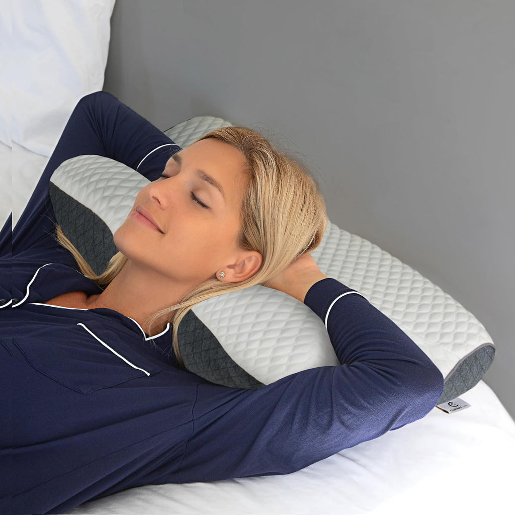 CushionCare Charcoal Pillow for Neck and Shoulder – Bamboo Charcoal Memory Foam Cervical Pillow with Orthopedic Contour Support & Ventilate…