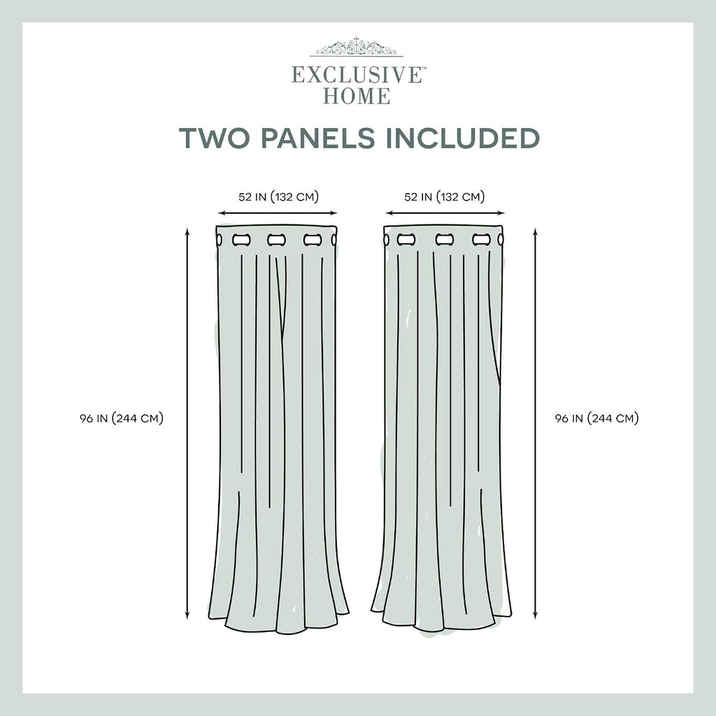 TOWN & COUNTRY LUXE Talia Double Layer Indoor Curtains, Sheer and Room Darkening Blackout, Grommet Top, Energy Efficient, 2-Pack Set…