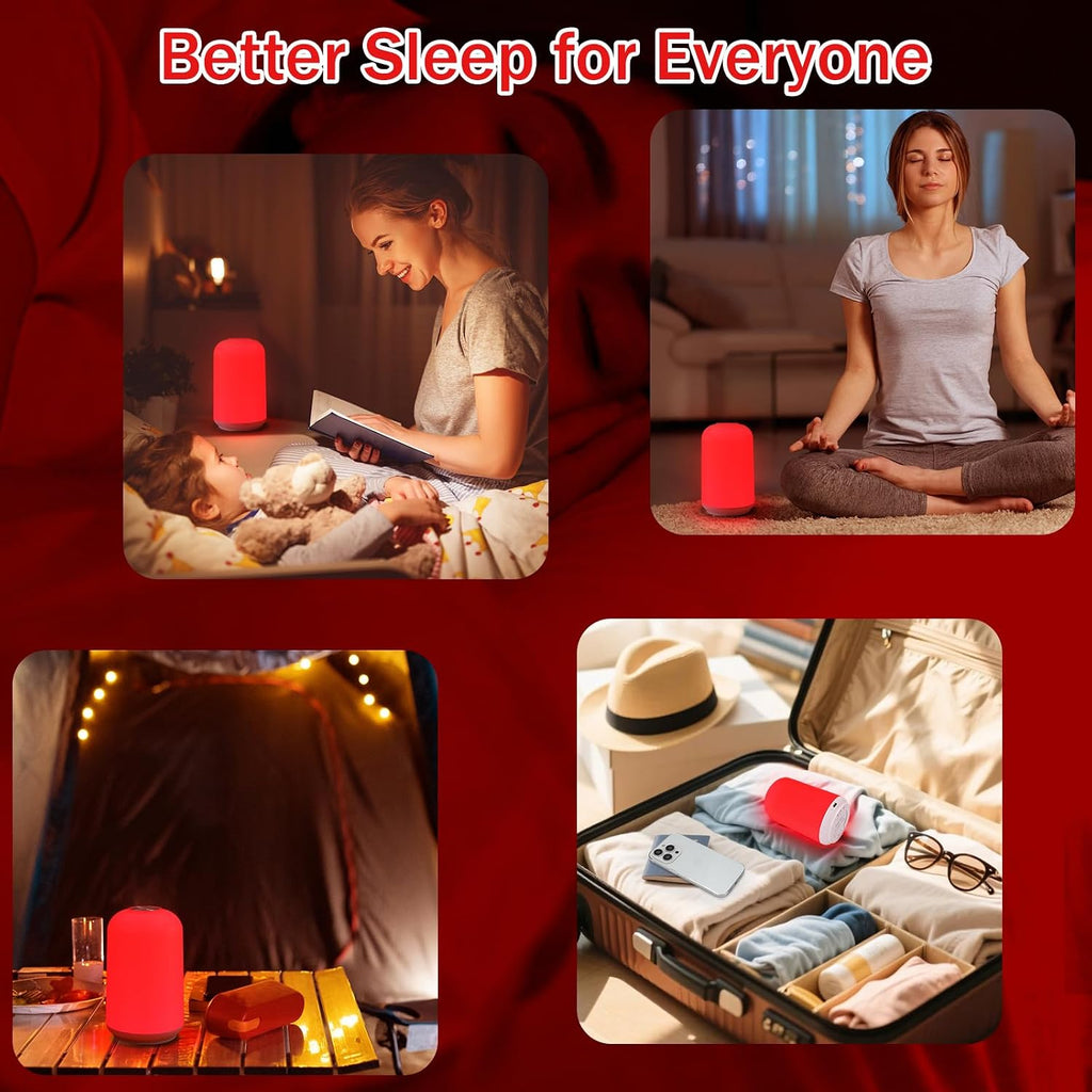 Streamlet 670nm Red Light Night Light for Sleep with Timer, Rechargeable, Dimmable, Lamp Blue Light Blocking for Improve Sleep, D…