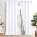 Xwzo 100% Blackout Curtain Panels - Thermal Insulated Black Liner Curtains, Noise Reducing and Heat Blocking Drapes for Hall and Studio Win…