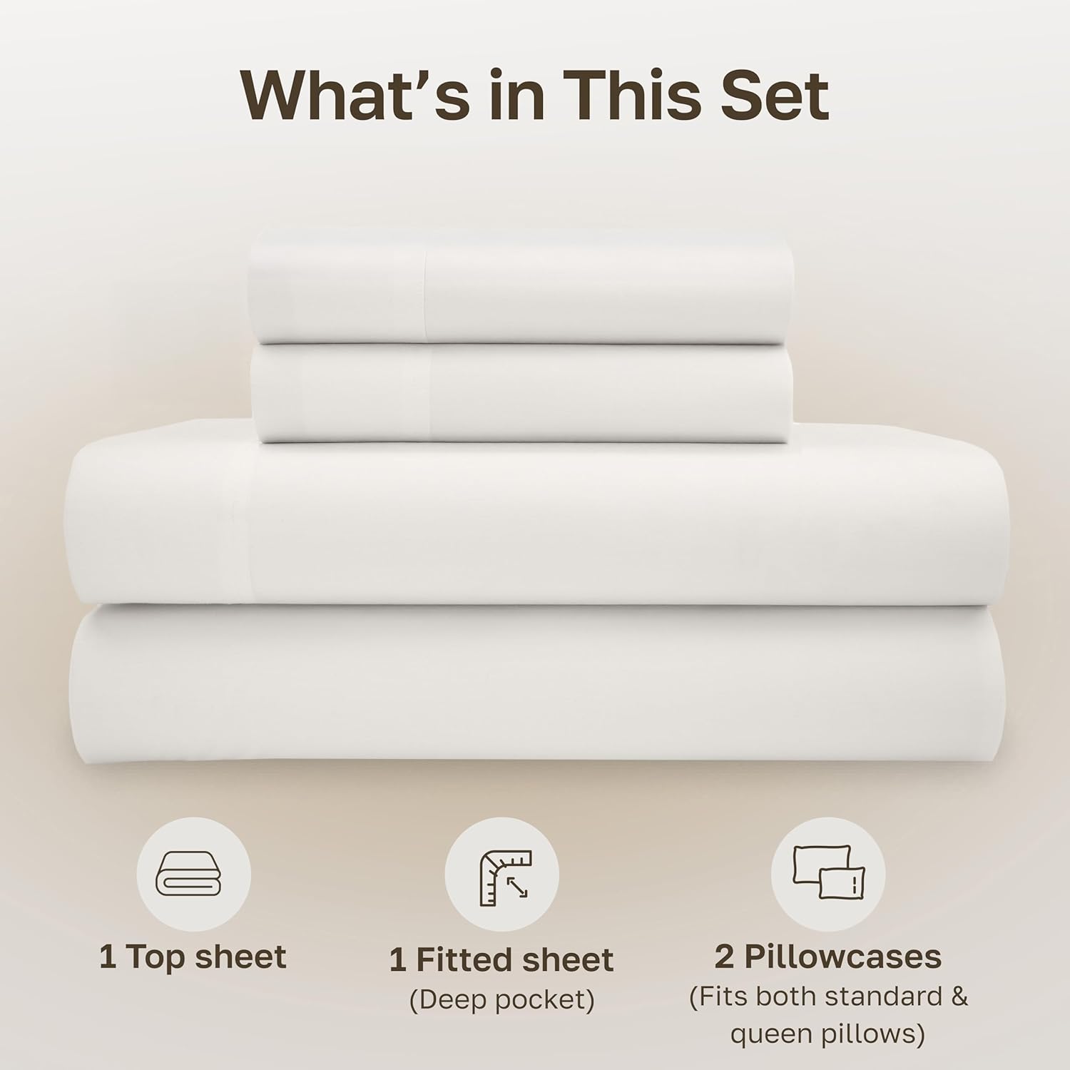 CaliforniaDesignDen California Design Den Sheets Queen Size Bed Set - Soft 100% Organic Sheets with Deep Pockets, Crisp Percale, Breathable…