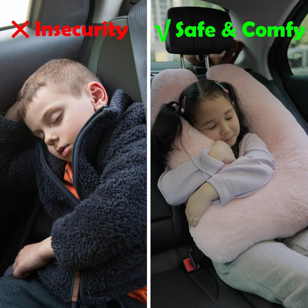 Atablyn-Foryourdailylife Car Pillow - Soft Adult and Child Car Sleeping Neck Head Support H-Shape Travel Pillow Cushion Car Seat Safety Cot…
